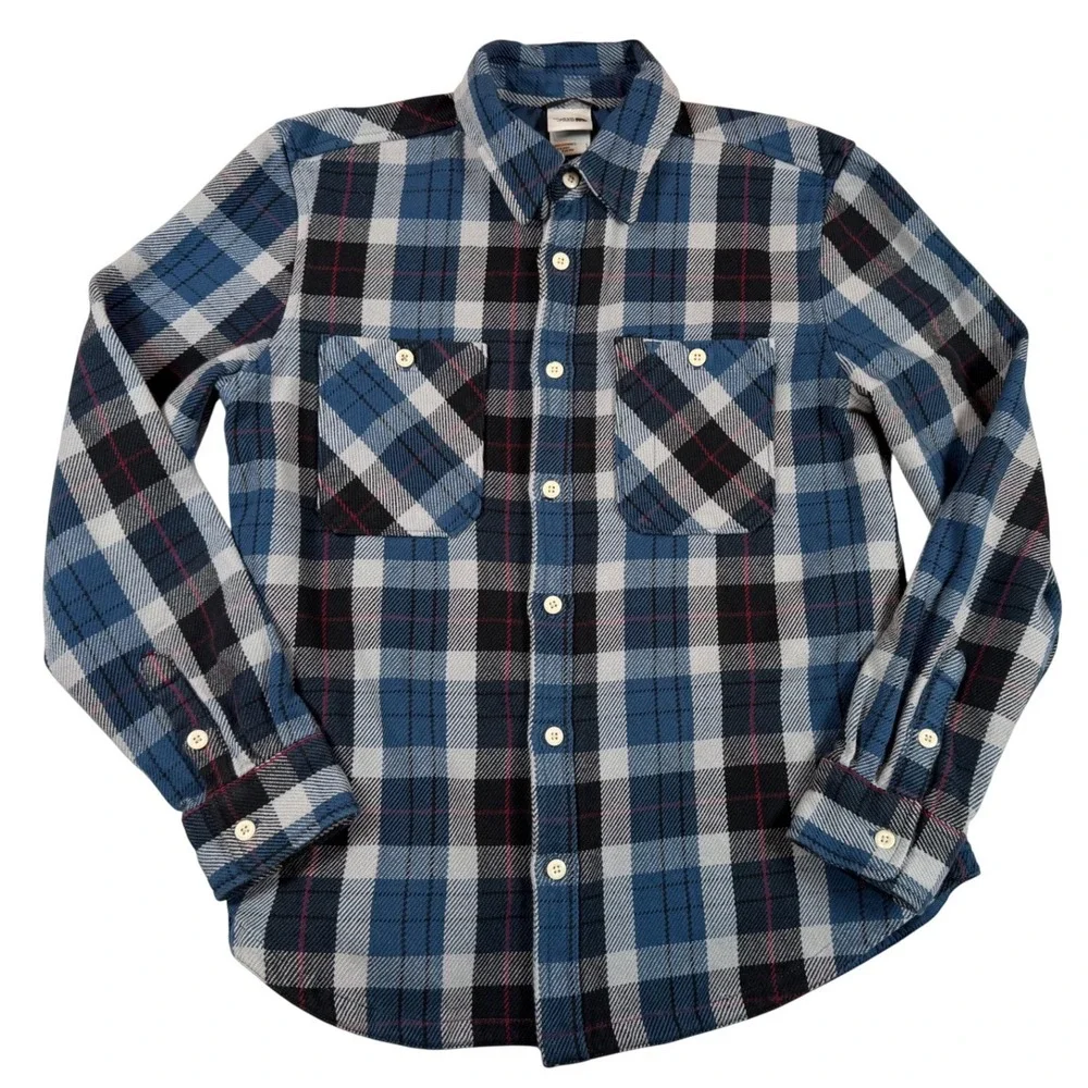 The North Face Valley Twill Plaid Long Sleeve Flannel‎ Button Shirt Men L Lumber
